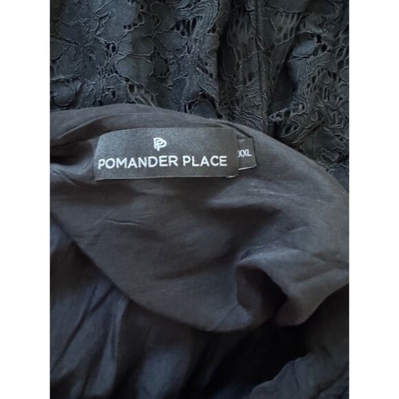 Tuckernuck Pomander Place Black Lace Bow Tie Sleeveless Mason Top, Size XXL - Picture 4 of 7